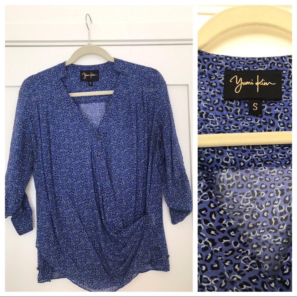 Yumi Kim Leopard Sophie 100% Silk Top
